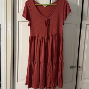 See You Monday Rust Knit Dress